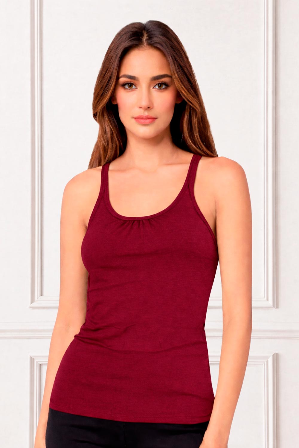 BLUSA MUJER MUNAMU REF 2114 color VINOTINTO