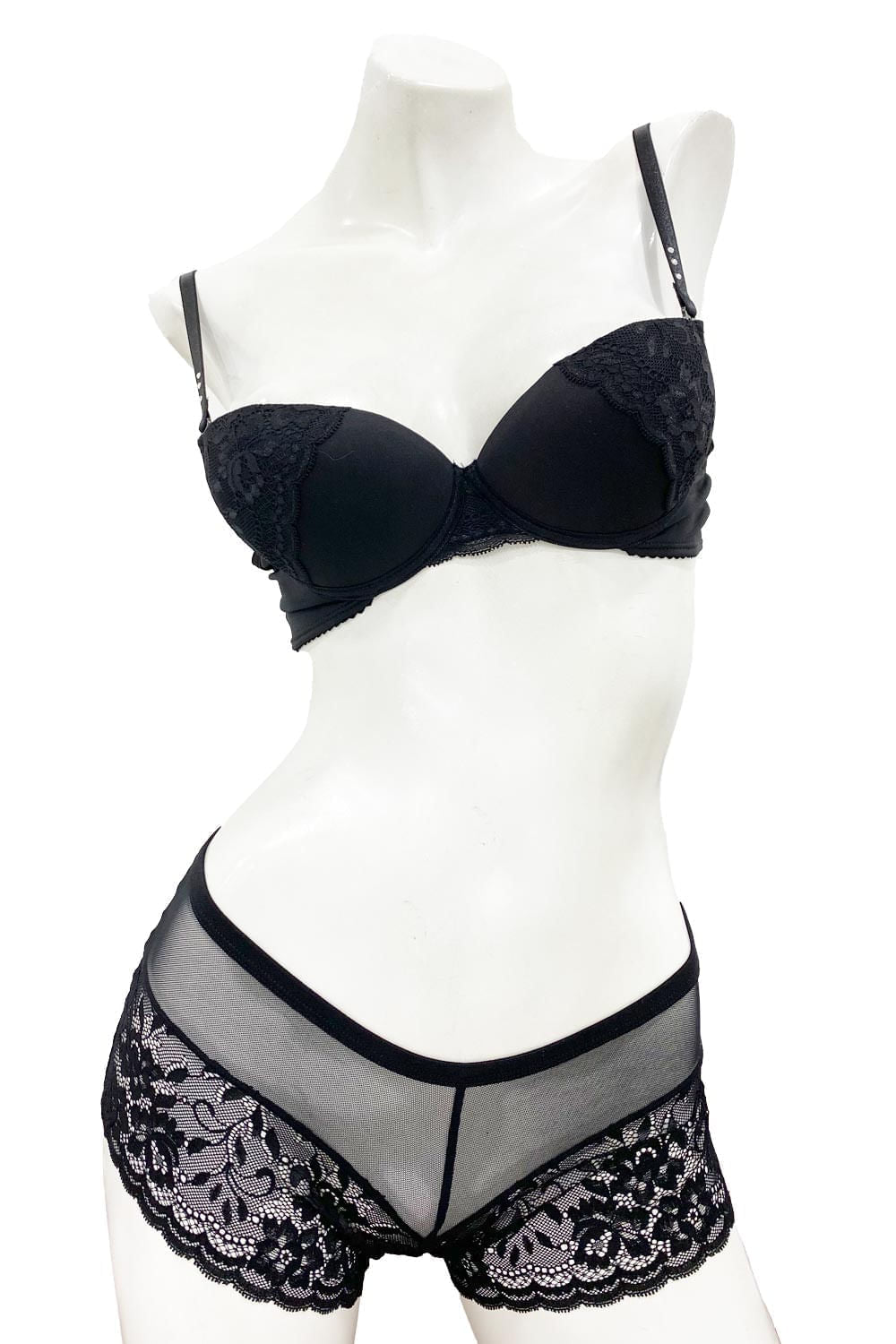CONJUNTO MUJER BRASIER Y CACHETERO EN ENCAJE