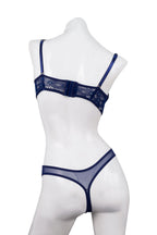 CONJUNTO MUJER BRASIER Y PANTY BRASILERA EN BLONDA