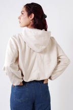 CHAQUETA MUJER OVERSIZE CON CAPUCHA