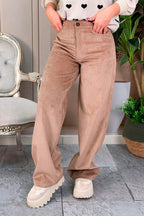 PANTALÓN MUJER SILUETA AMPLIA TIPO PANA
