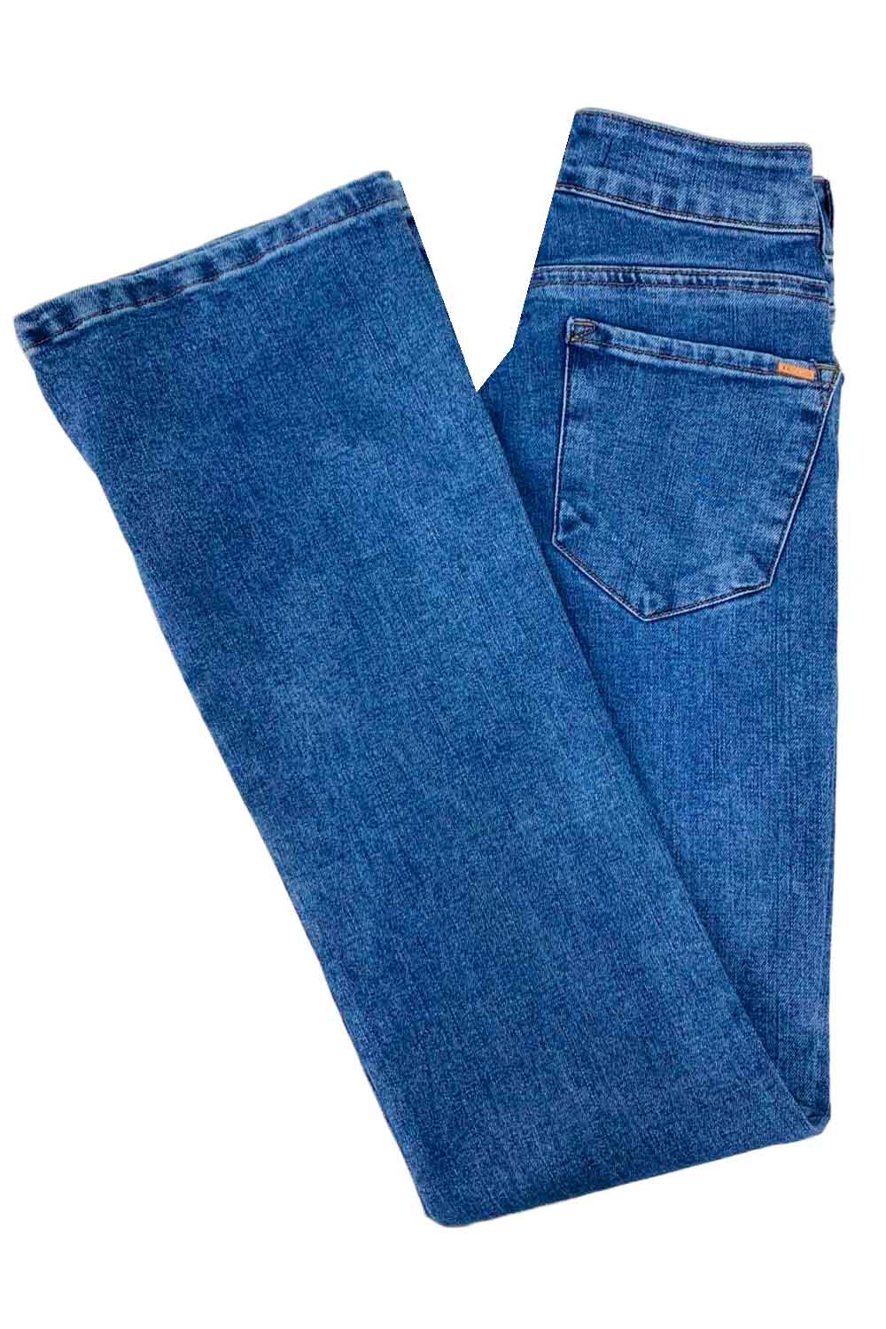 JEAN MUJER TIRO ALTO WIDE LEG TACHUELAS DECORATIVAS AZUL
