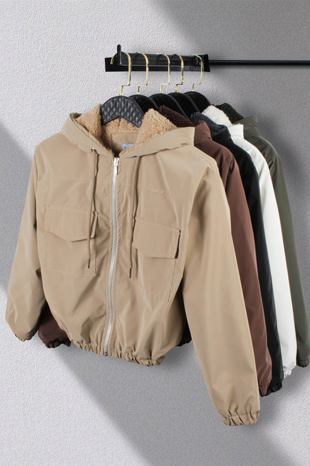 CHAQUETA MUJER IMPERMEABLE Y FORRO DE CORDERITO