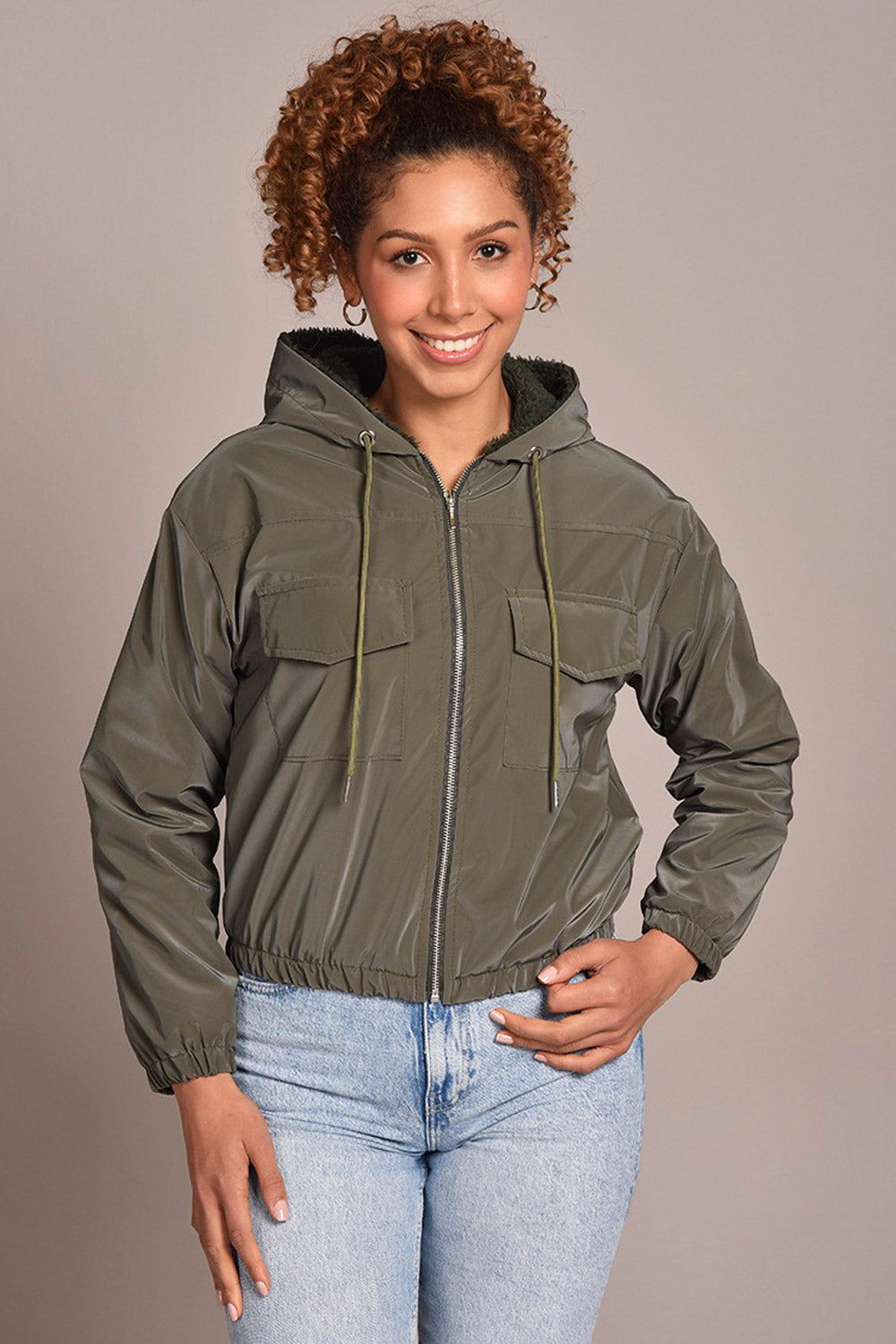 CHAQUETA MUJER DSKAFIVE REF 20117 color VERDE