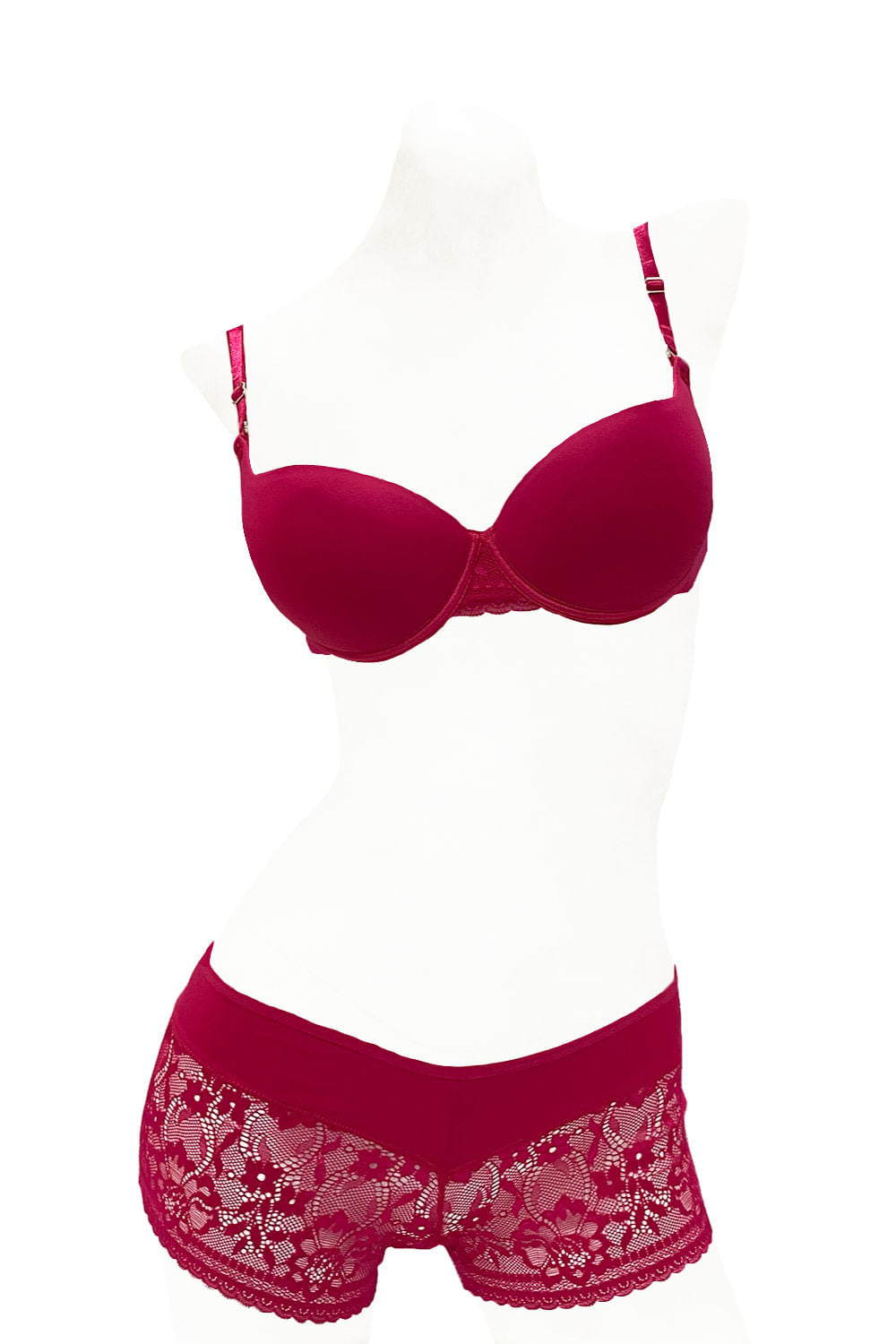 CONJUNTO MUJER GLORIETTE REF 350 color CEREZA