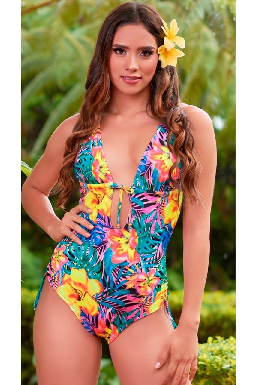 TRAJE DE BAÑO MUJER ENTERIZO LEVANTA COLA