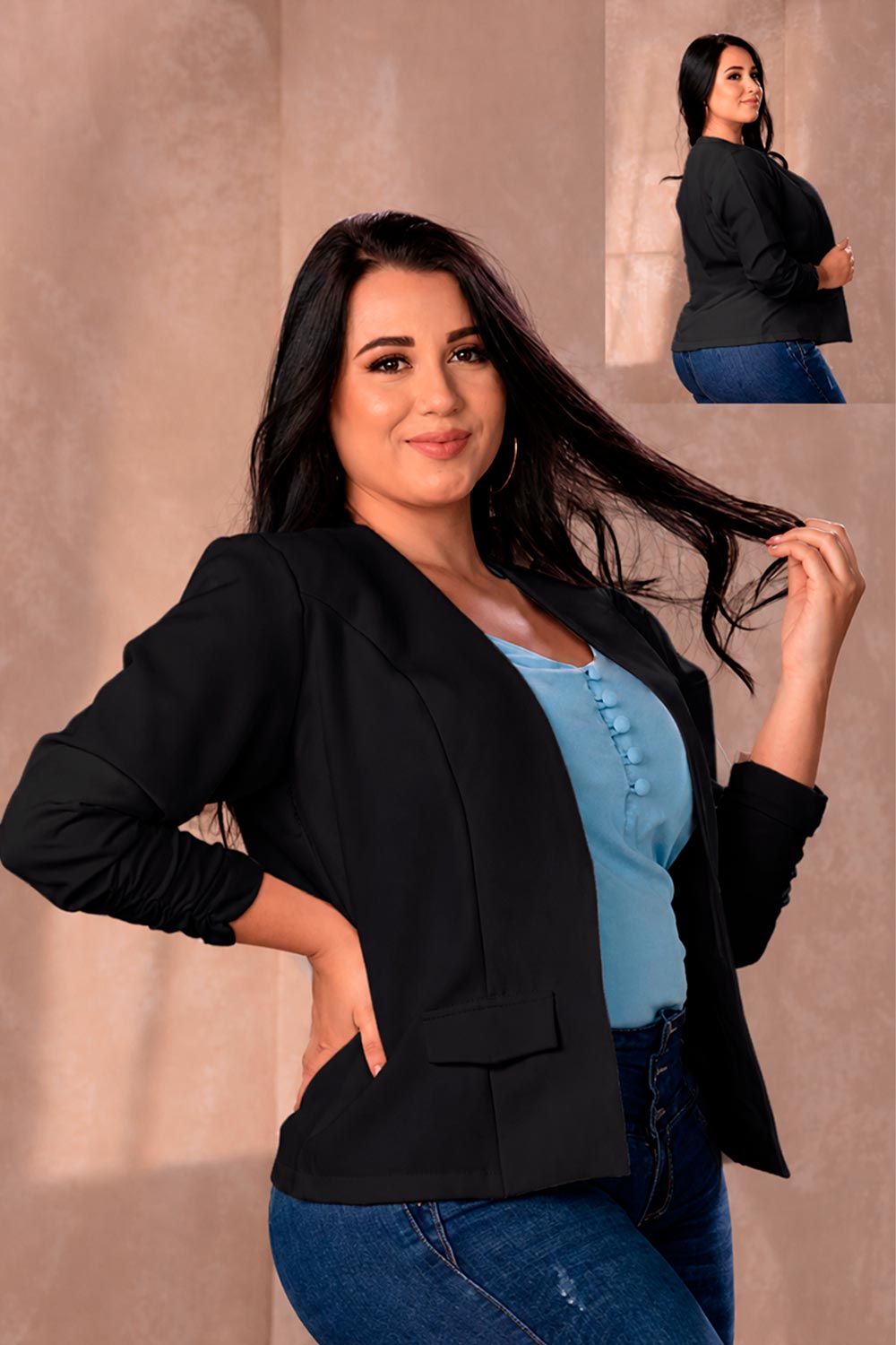CHAQUETA MUJER SIMONETTA REF 1884 color NEGRO