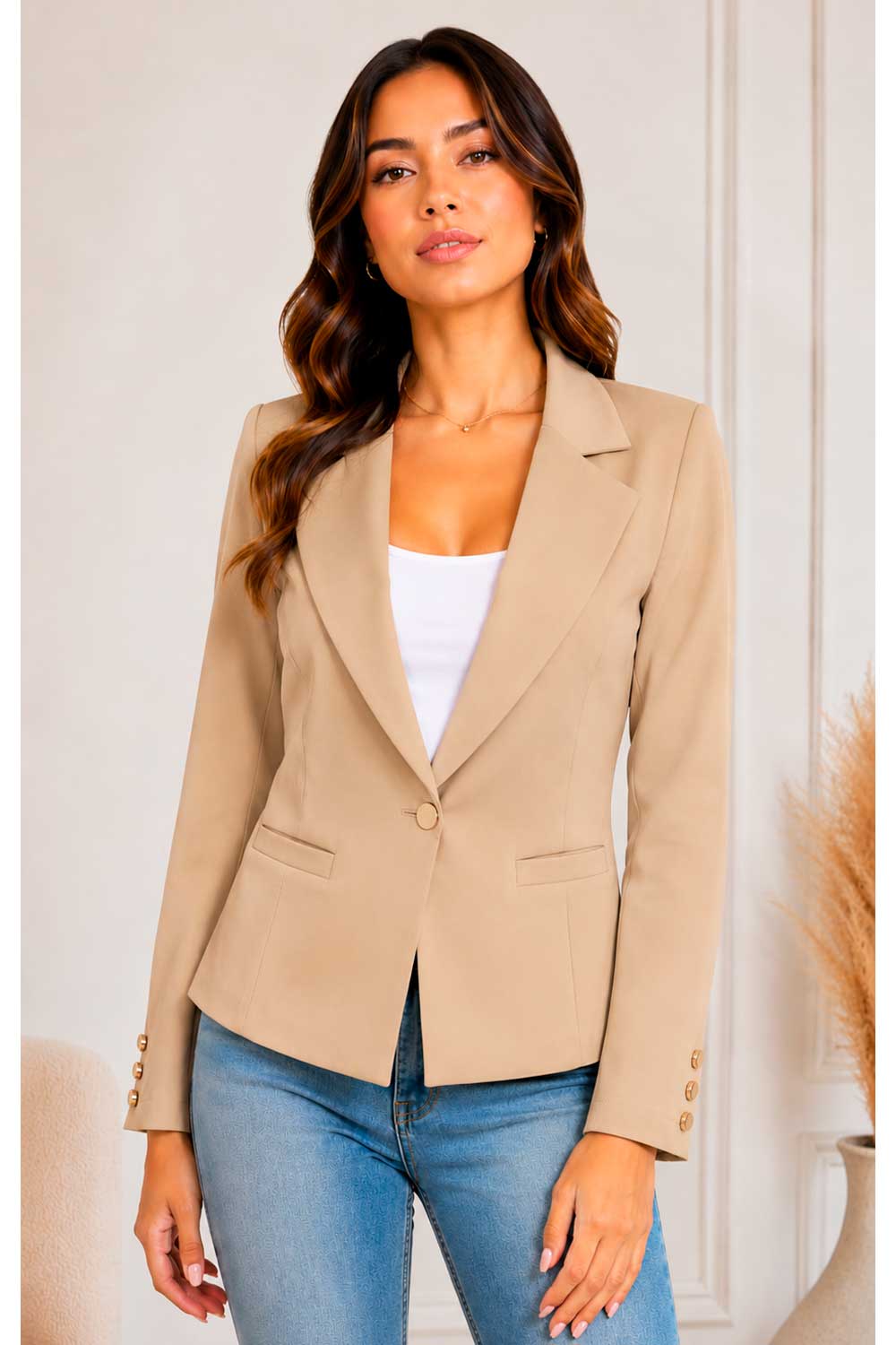 BLAZER MUJER JUAN & CO REF 759 color BEIGE