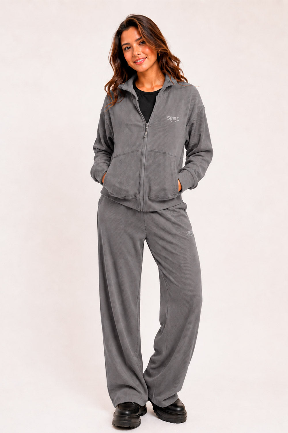 CONJUNTO MUJER VISOTO REF 6514 color GRIS OSCURO