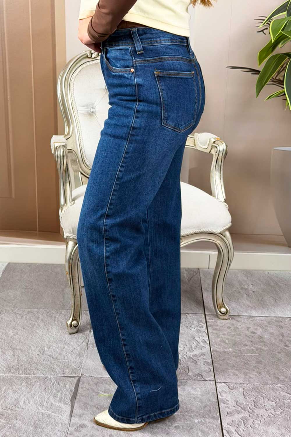 JEAN MUJER TIRO ALTO STRAIGHT LEG AZUL