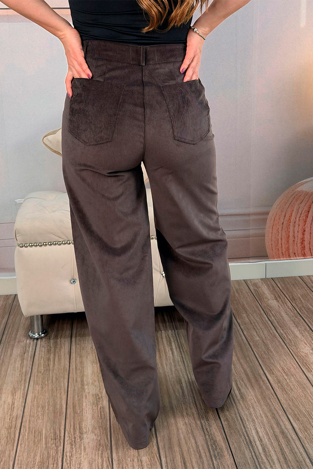 PANTALÓN MUJER SILUETA AMPLIA TIPO PANA