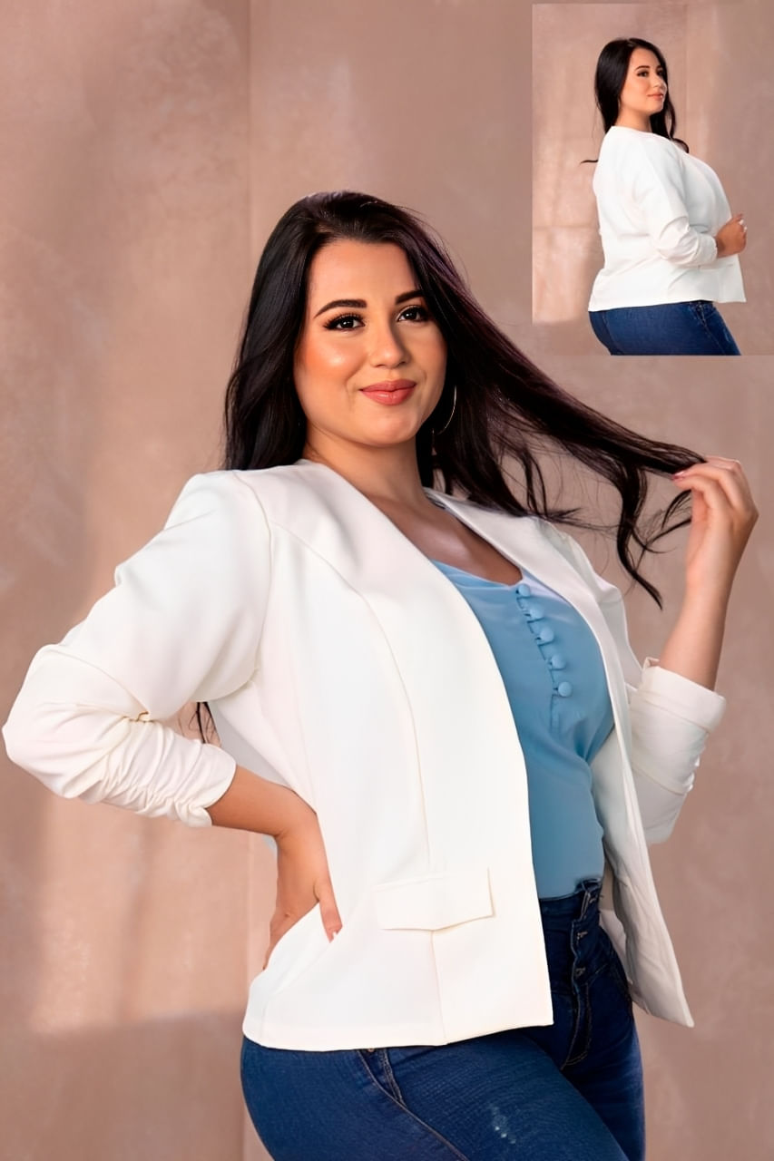 CHAQUETA MUJER SIMONETTA REF 1884 color MARFIL