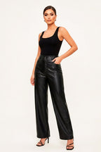 PANTALON MUJER CUERINA SILUETA AMPLIA WIDE LEG