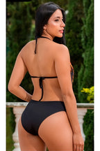 TRAJE DE BAÑO MUJER TRES PIEZAS CON FALDA AJUSTABLE