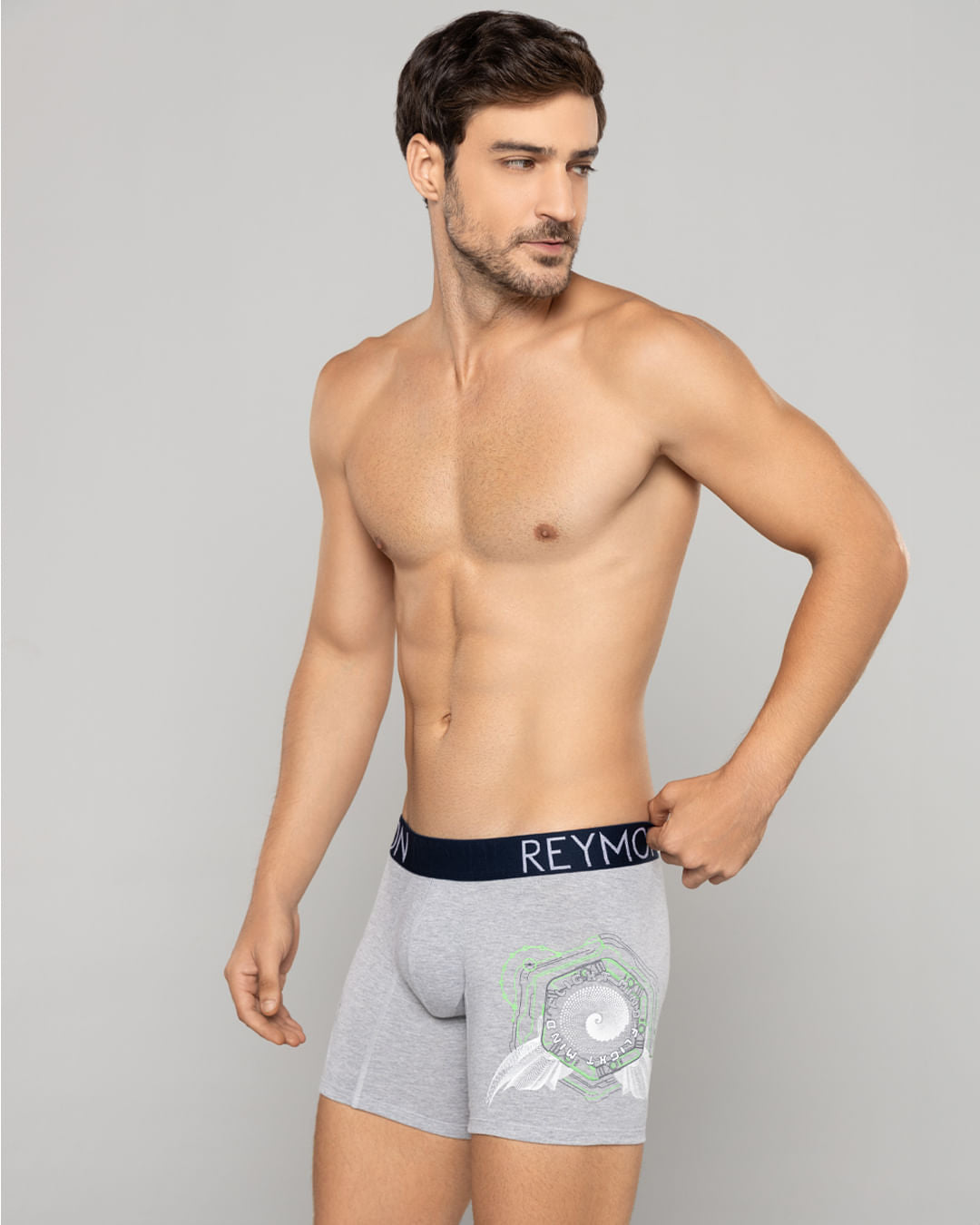 BOXER HOMBRE REYMON REF 3011 color GRIS JASPE CLARO