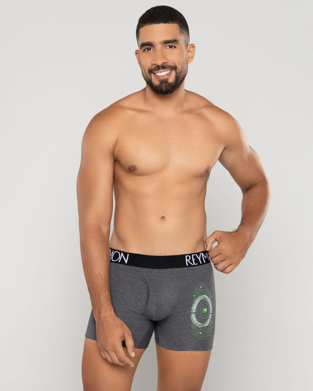 BOXER HOMBRE REYMON REF 3030 color GRIS GRASPE OSCURO
