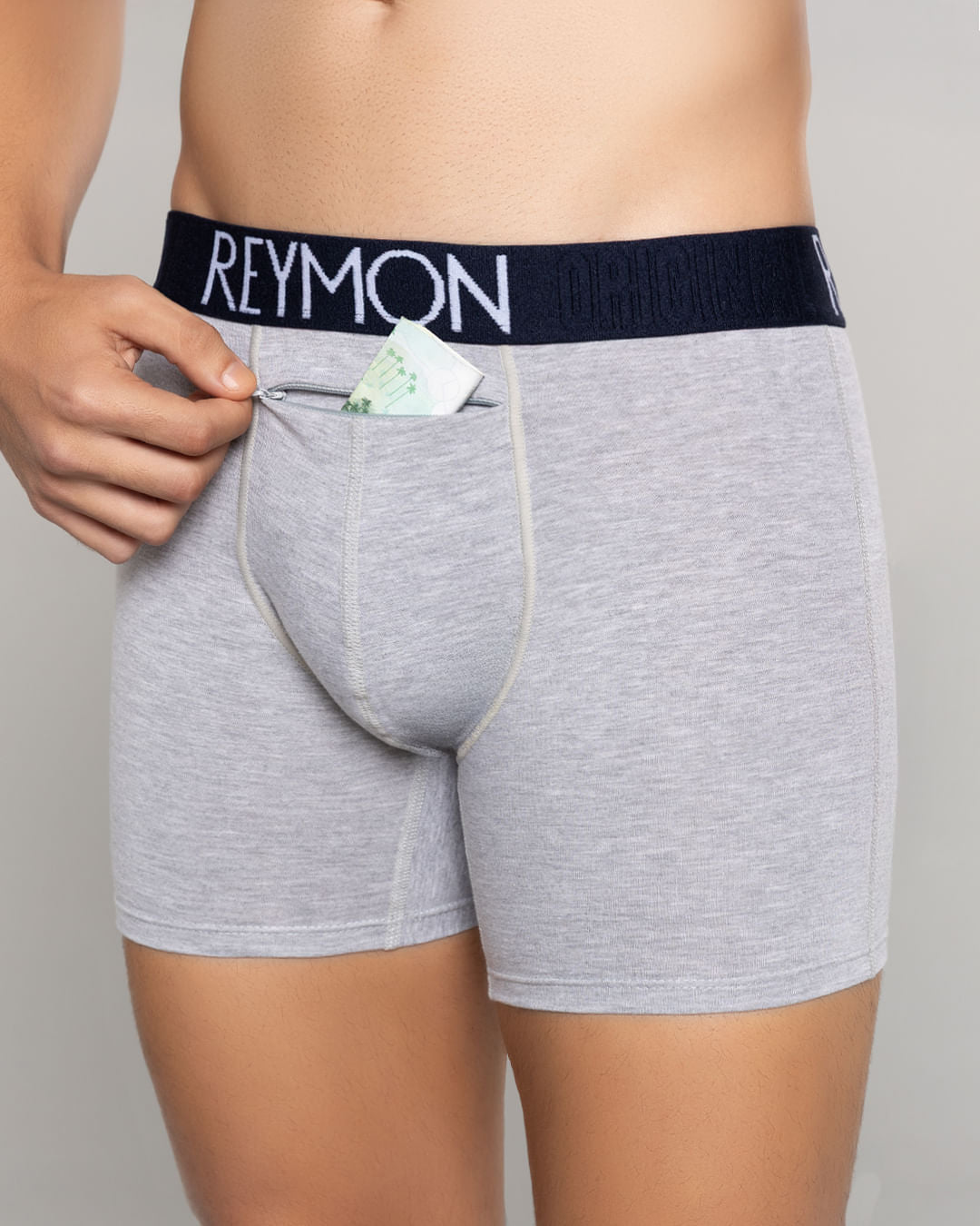 BOXER HOMBRE REYMON REF 3040 color GRIS JASPE CLARO