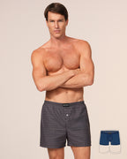 BOXER HOMBRE REYMON REF 3052 PLUS color CUADROS GRIS OSCURO 9