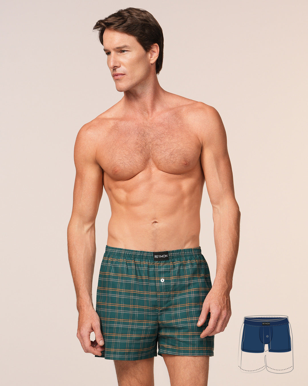 BOXER HOMBRE REYMON REF 3052 PLUS color CUADROS VERDE 11