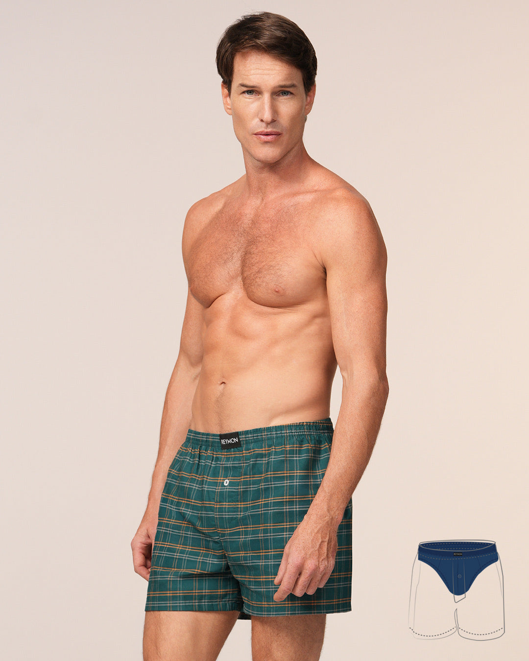 BOXER HOMBRE REYMON REF 3054 color CUADRO VERDE 11