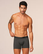 BOXER HOMBRE DUO SEMILARGO UNICOLOR ALGODÓN