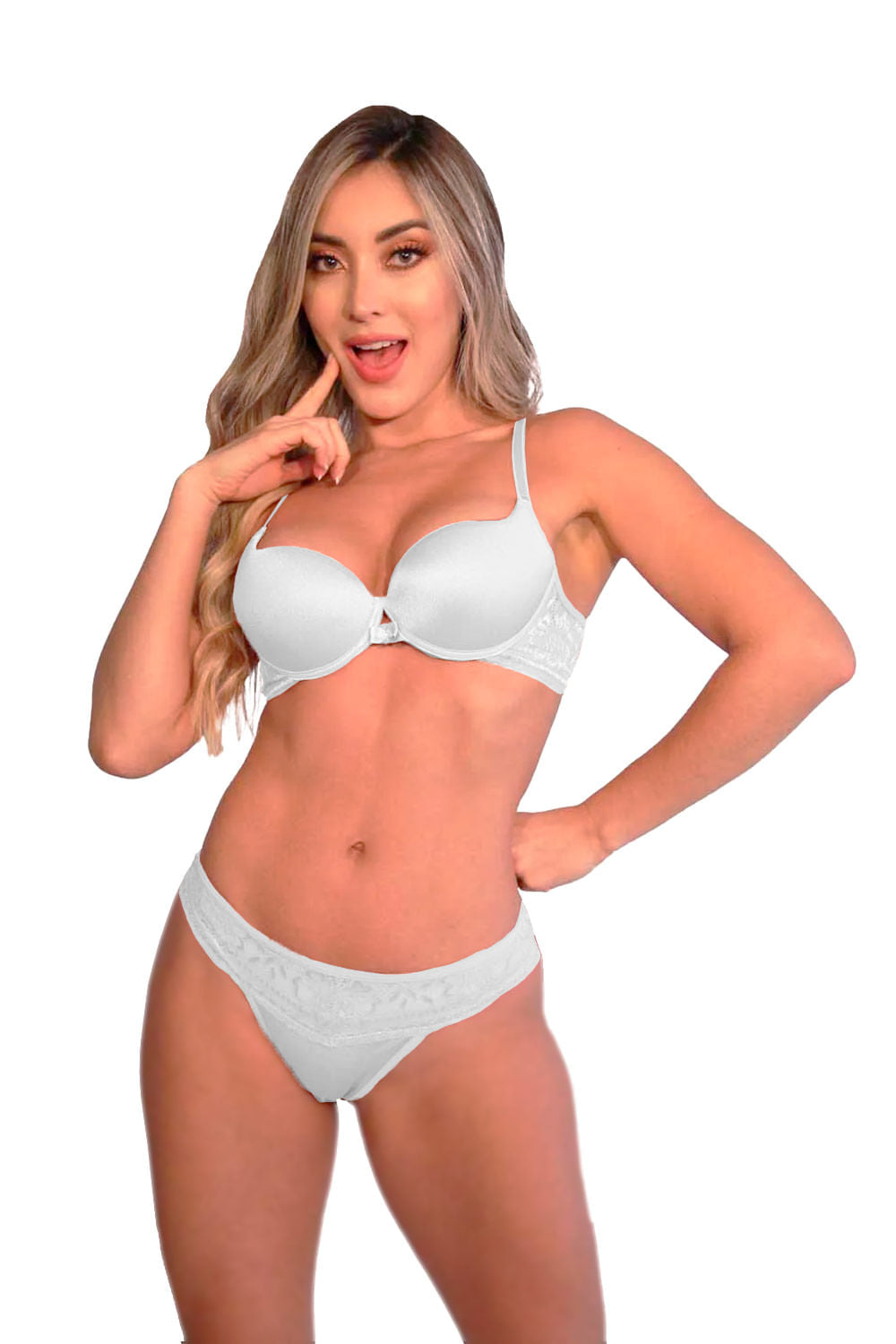 CONJUNTO MUJER GLORIETTE REF 450 color BLANCO
