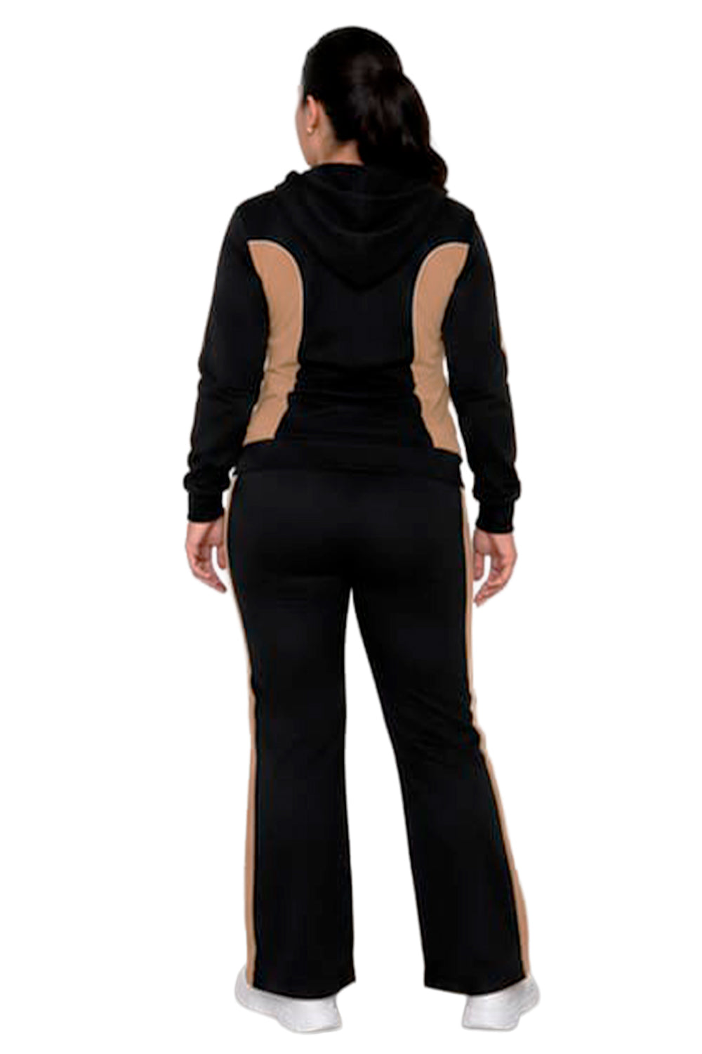 CONJUNTO MUJER CON CAPUCHA Y CIERRE FRONTAL