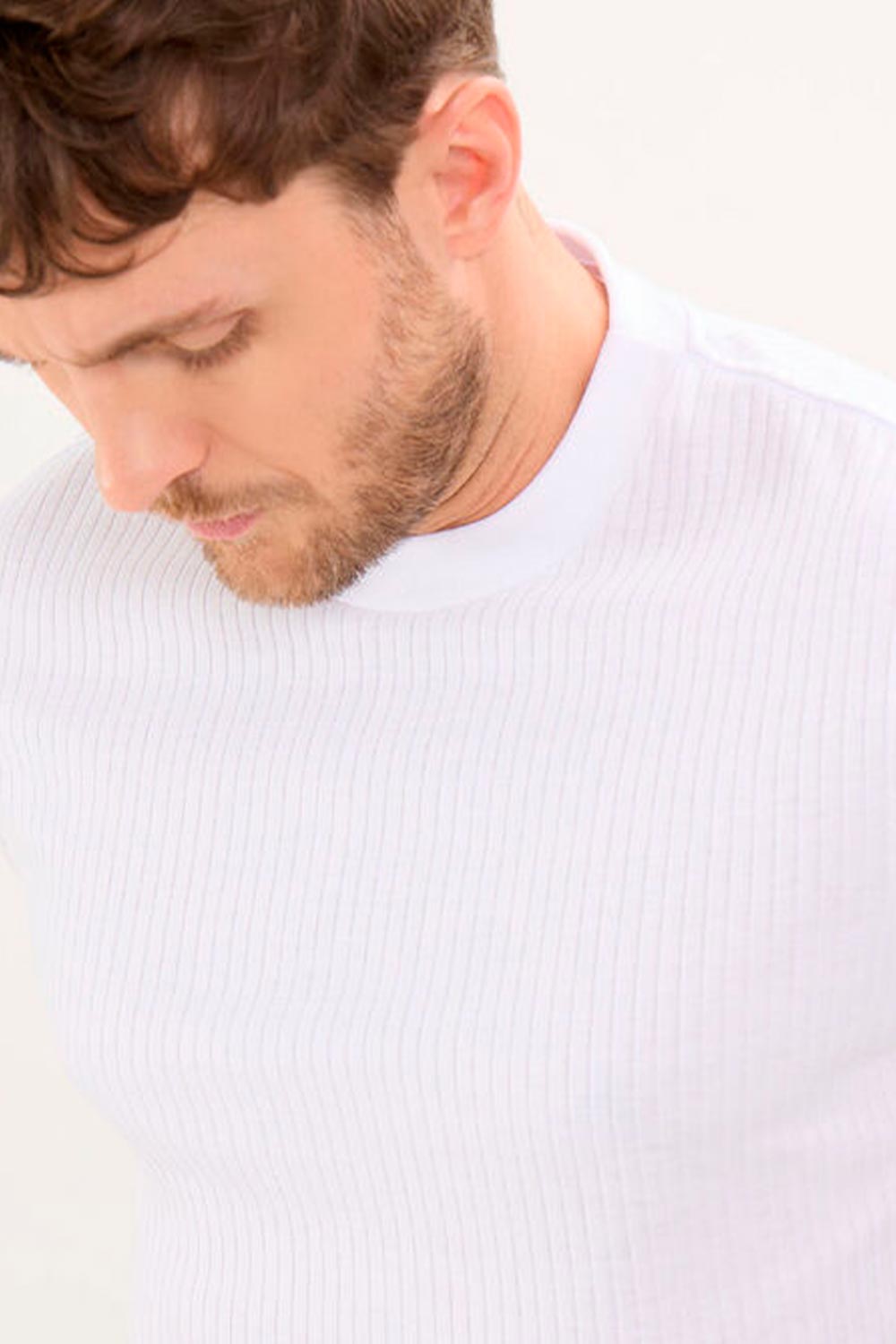 CAMISETA HOMBRE ACANALADA CUELLO REDONDO