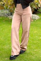 PANTALÓN MUJER SILUETA AMPLIA TIPO PANA