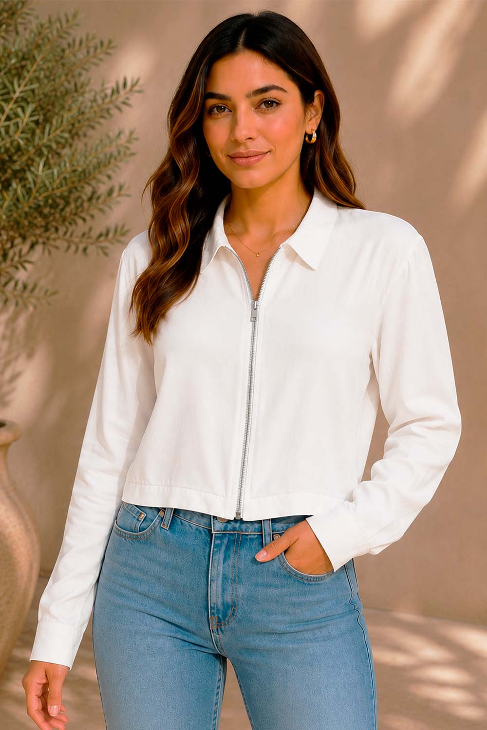 BLUSA MUJER MASADI REF 2498 color BLANCO