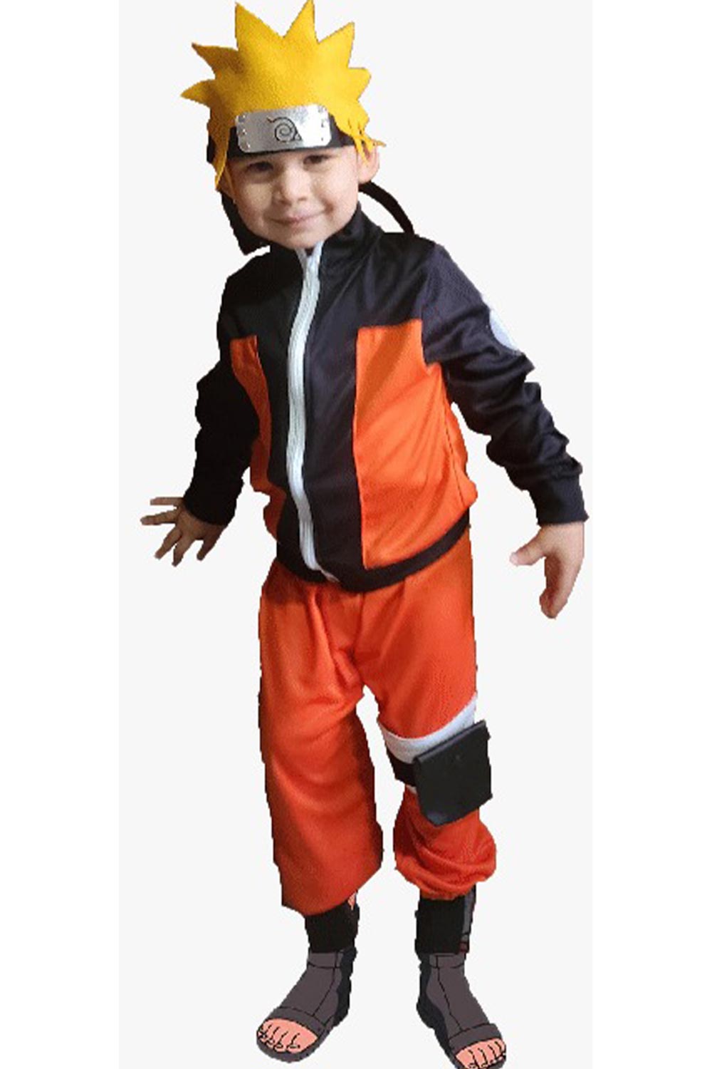DISFRAZ NIÑO DE NINJA GUERRERO NARANJA