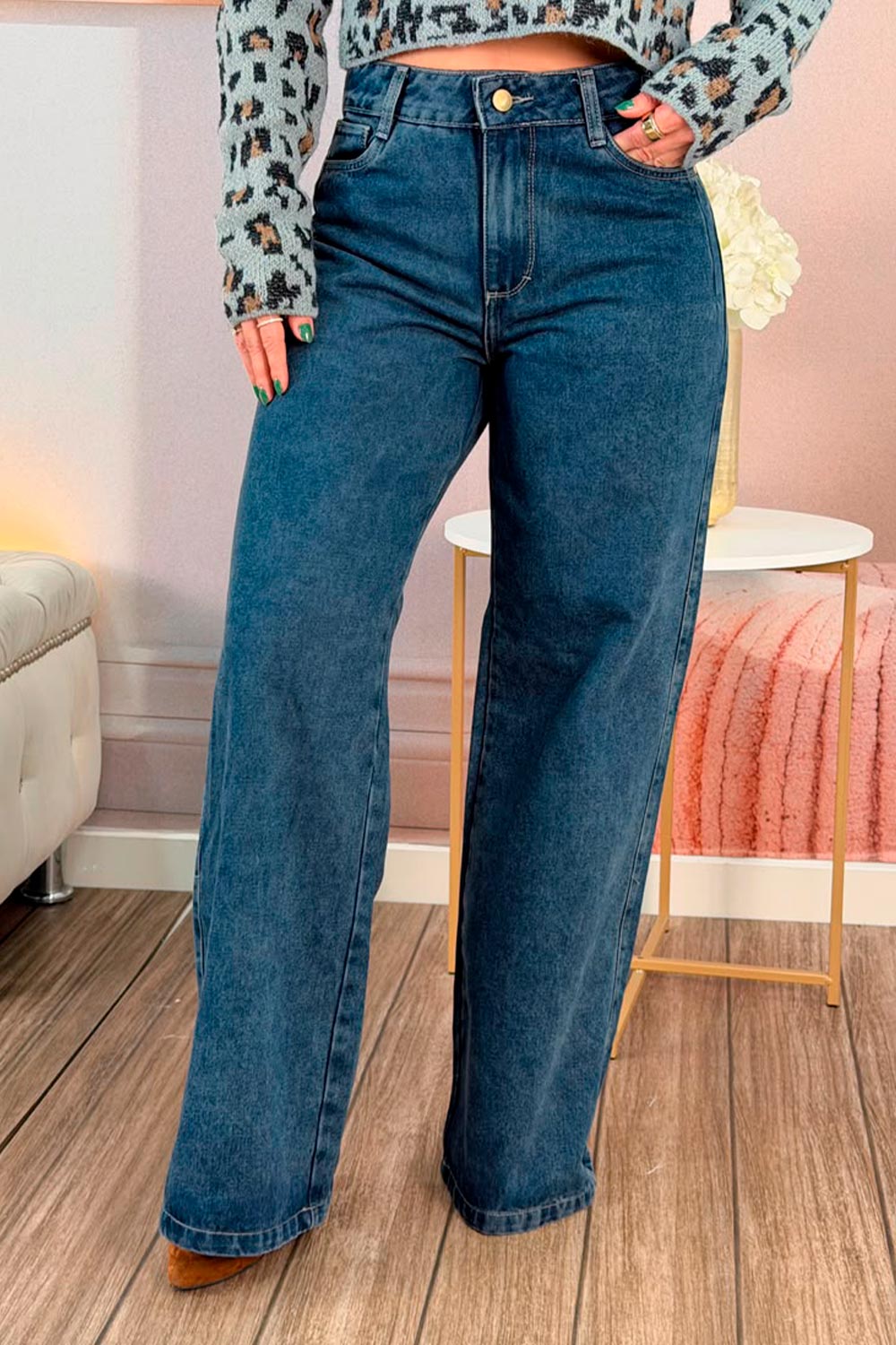 JEAN MUJER TIRO ALTO WIDE LEG