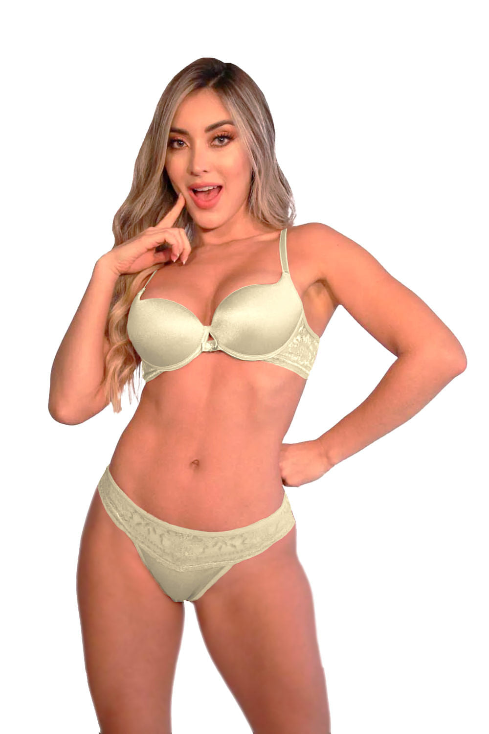 CONJUNTO MUJER GLORIETTE REF 450 color PIEL