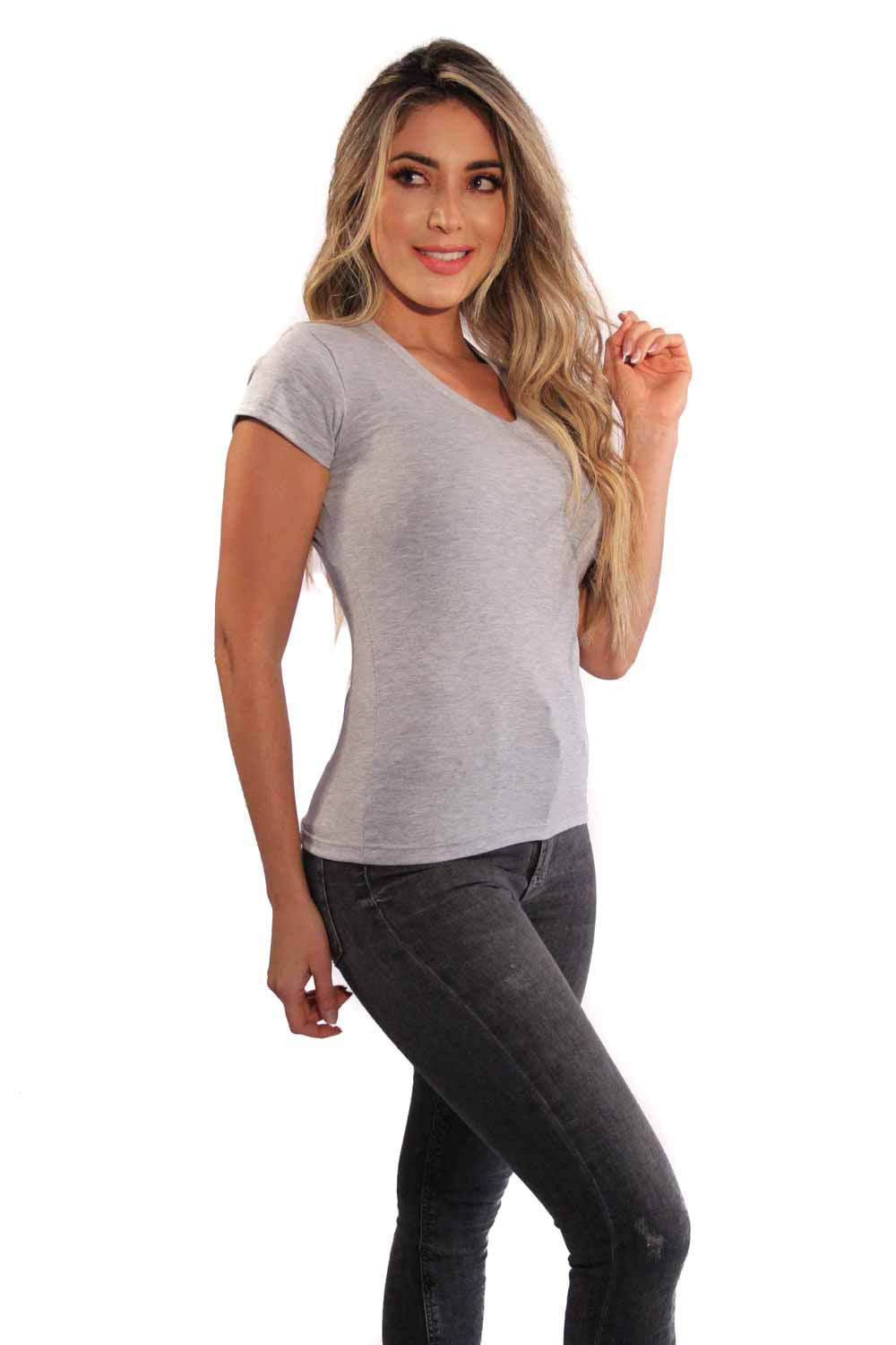 CAMISETA MUJER MUNAMU REF 207 color GRIS CLARO