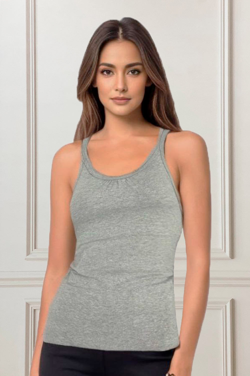 BLUSA MUJER MUNAMU REF 2114 color GRIS CLARO
