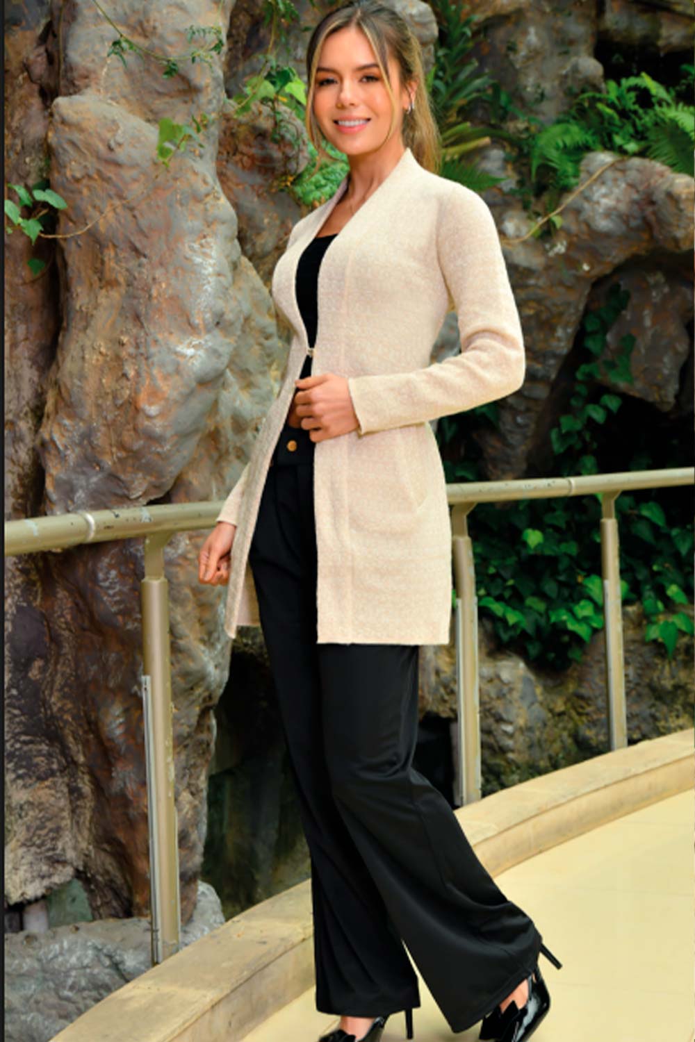 CARDIGAN MUJER SAMALU REF LUNA 680 color BEIGE