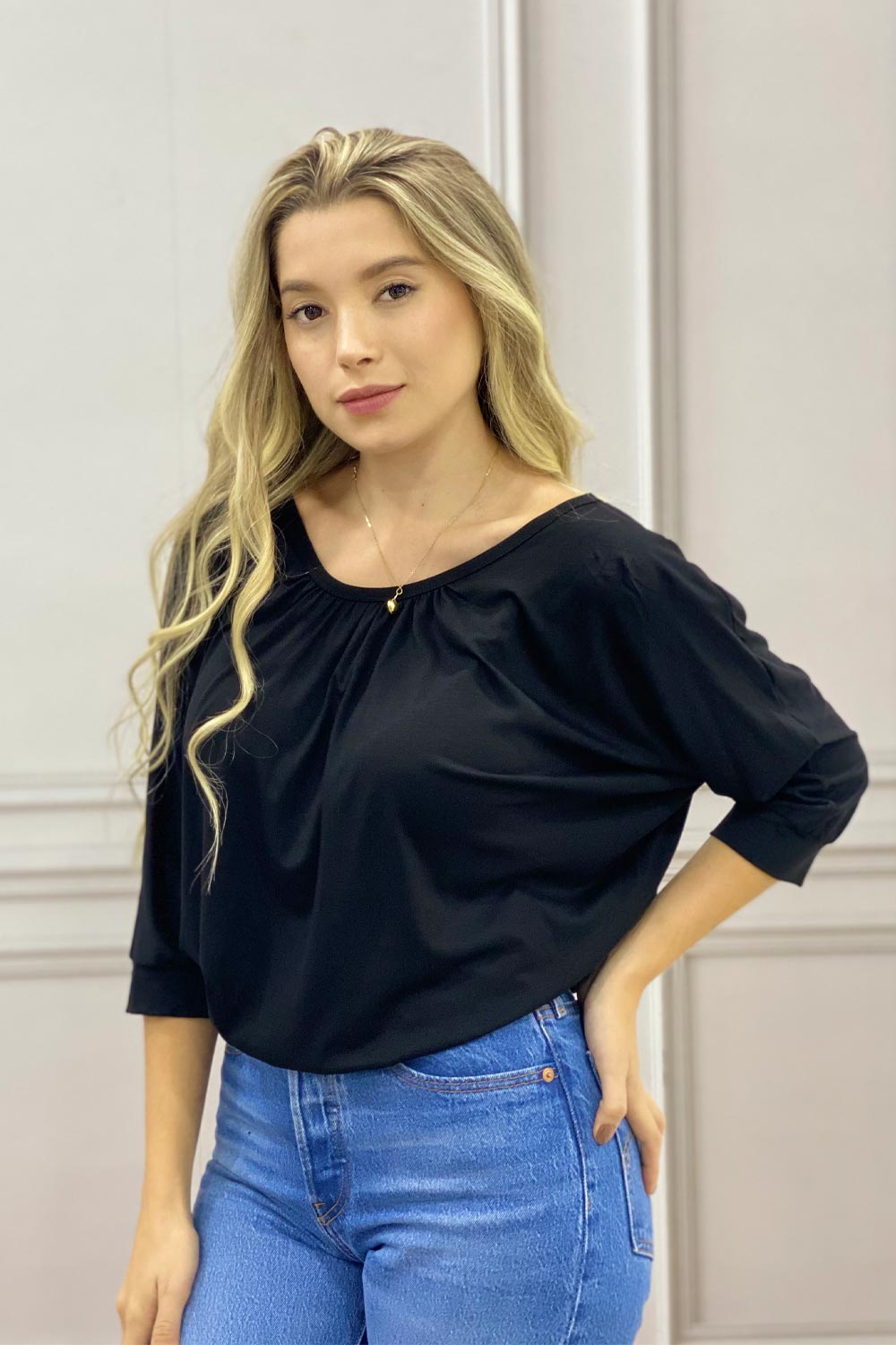BLUSA MUJER MUNAMU REF 340 color NEGRO