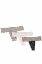 PANTY BRASILERA MUJER X3 ENCAJE COLORES SURTIDOS