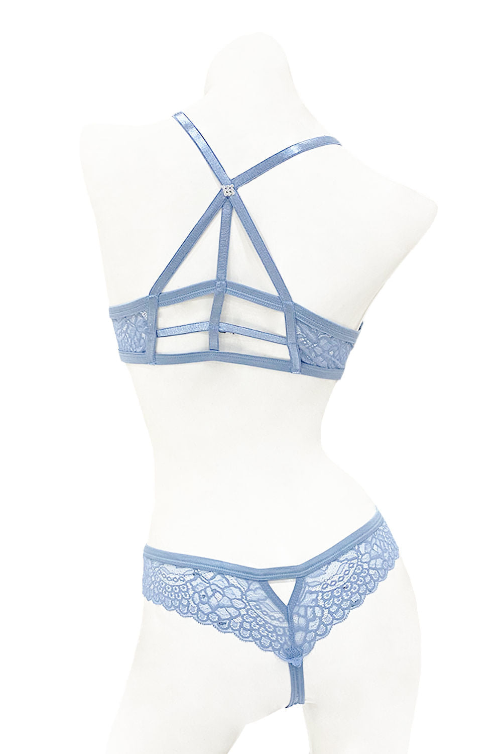 CONJUNTO MUJER BRASIER Y BRASILERA ENCAJE