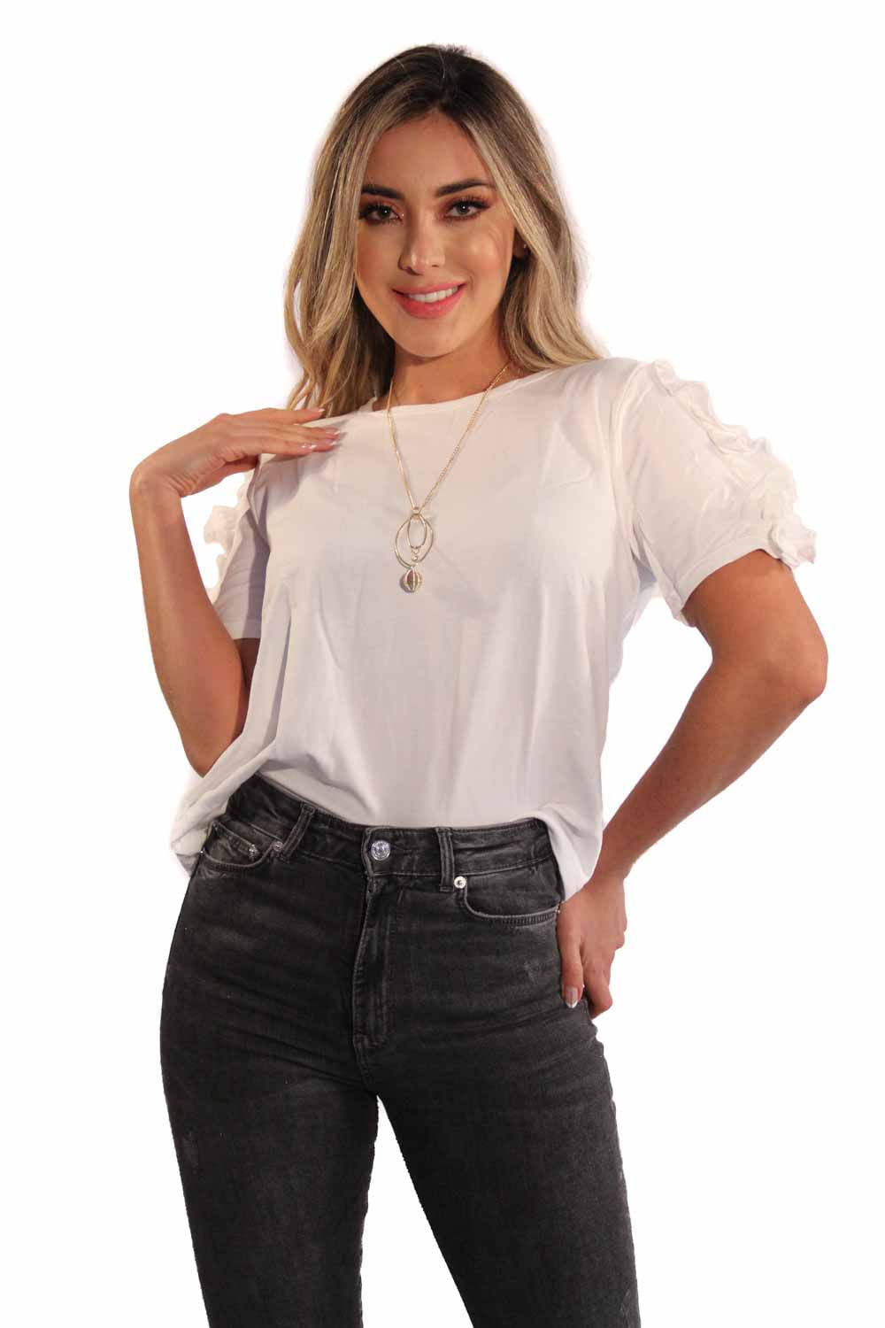 BLUSA MUJER MUNAMU REF 2368 color MARFIL