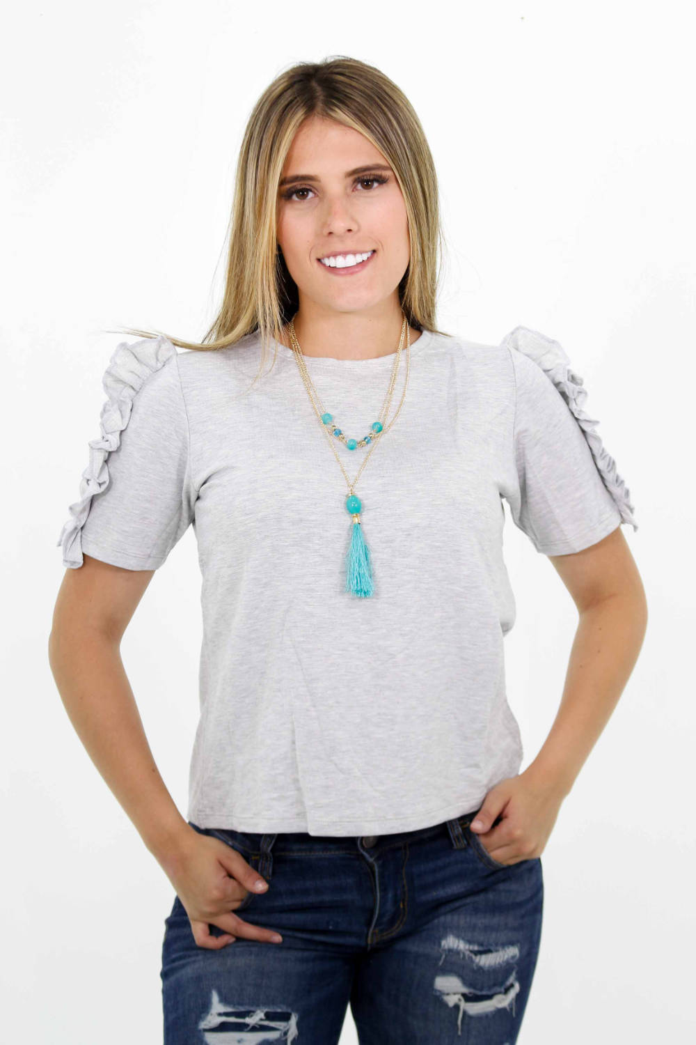 BLUSA MUJER MUNAMU REF 2368 color GRIS CLARO
