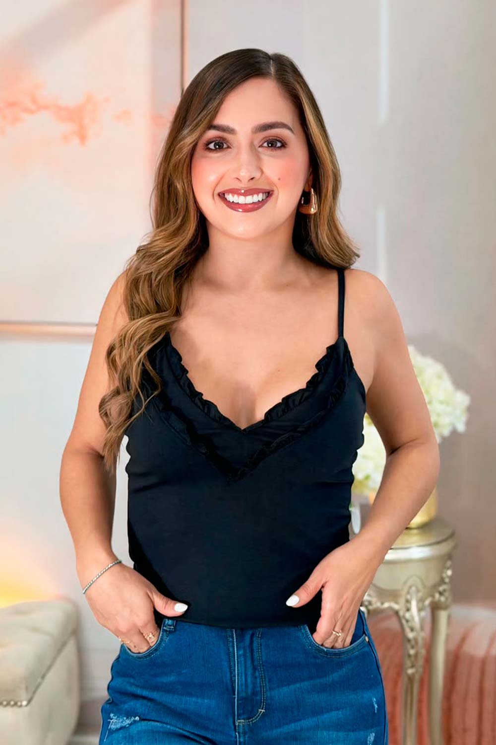 BLUSA MUJER IRREAL REF 2453 color NEGRO