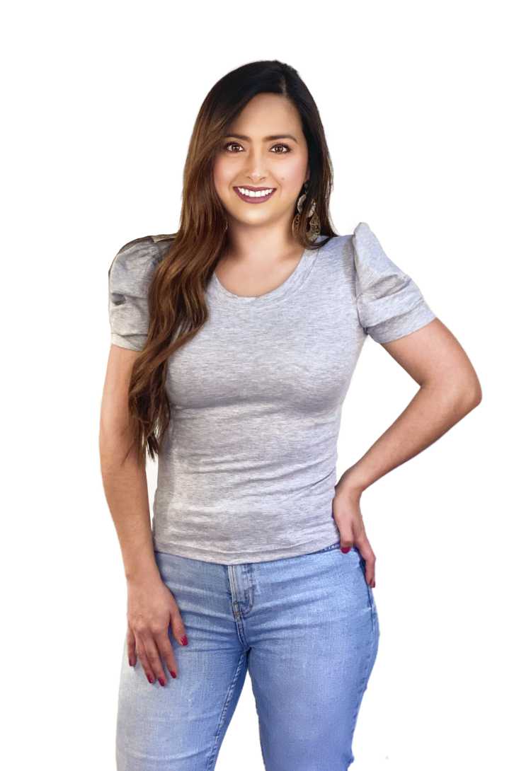 BLUSA MUJER IRREAL REF 2408 color GRIS CLARO