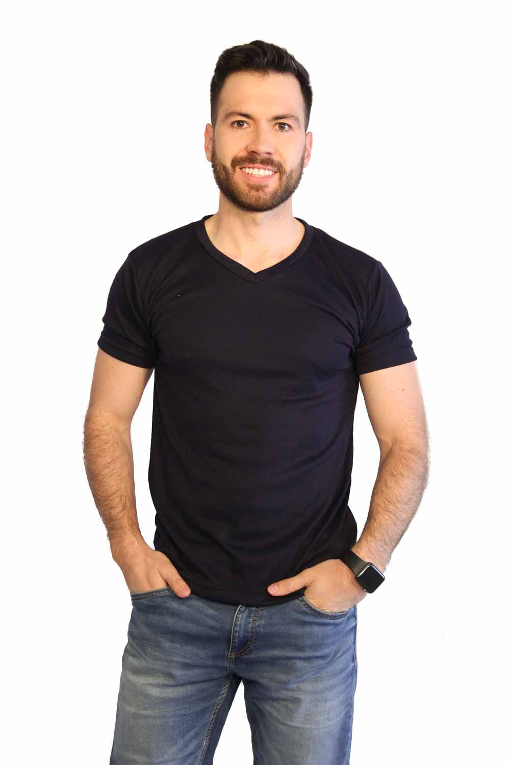 CAMISETA HOMBRE TEXCOL REF COLOR CLL V color AZUL OSCURO