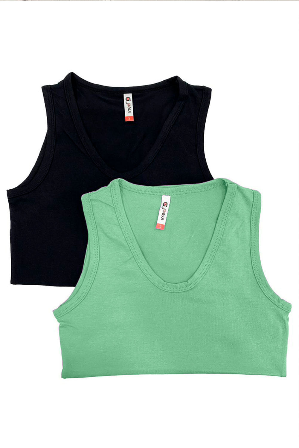 BLUSA MUJER MUNAMU REF 123 X2 color VERDE OLIVA/NEGRO