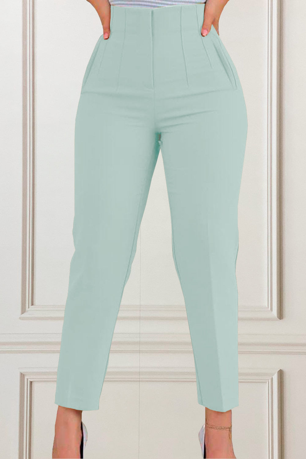 PANTALON MUJER JUAN & CO REF 550 color ACEITUNA