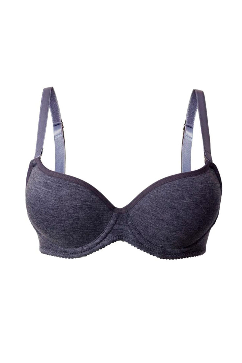 BRASIER MUJER MEDIA COPA UNICOLOR EN ALGODÓN