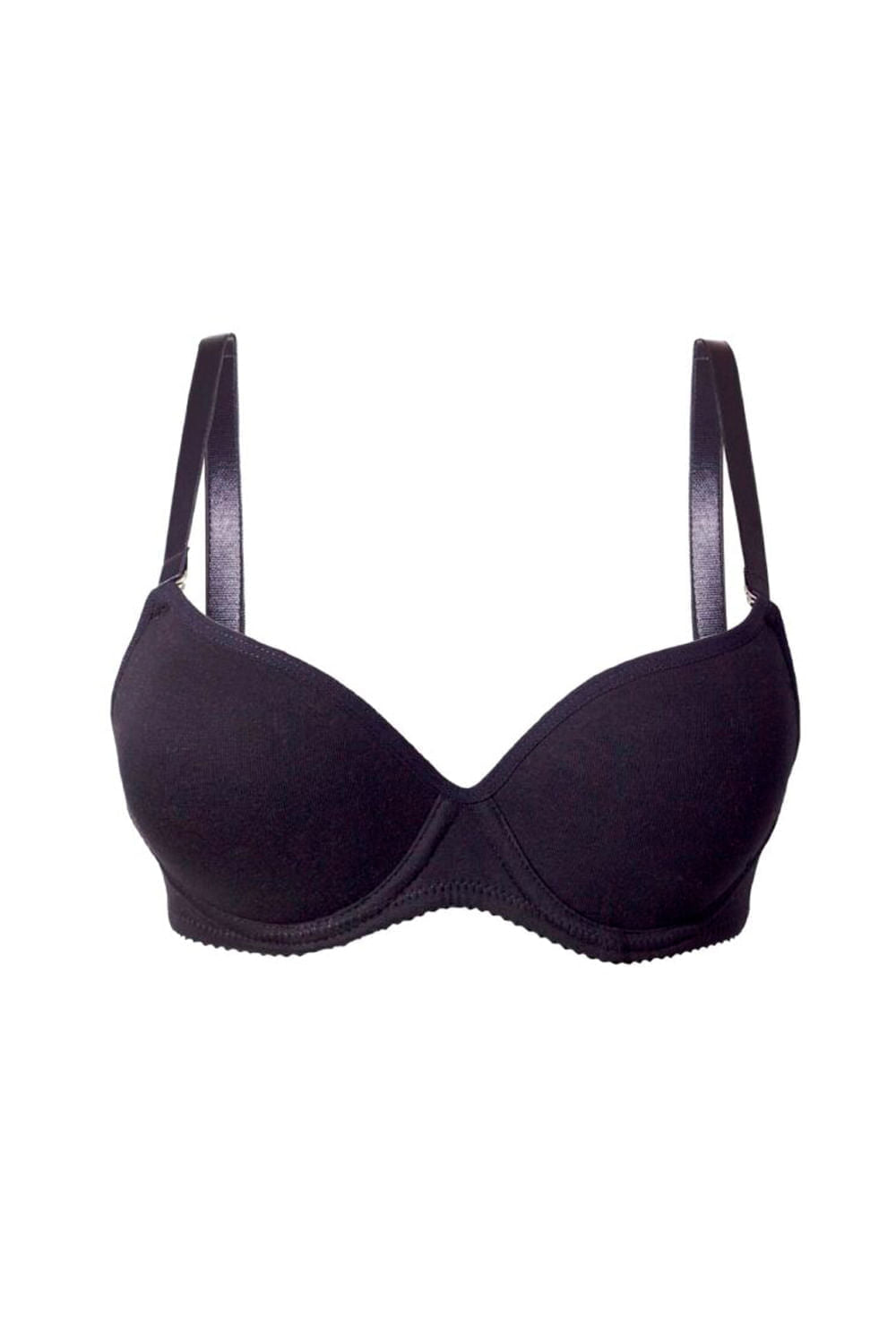 BRASIER MUJER MEDIA COPA UNICOLOR EN ALGODÓN