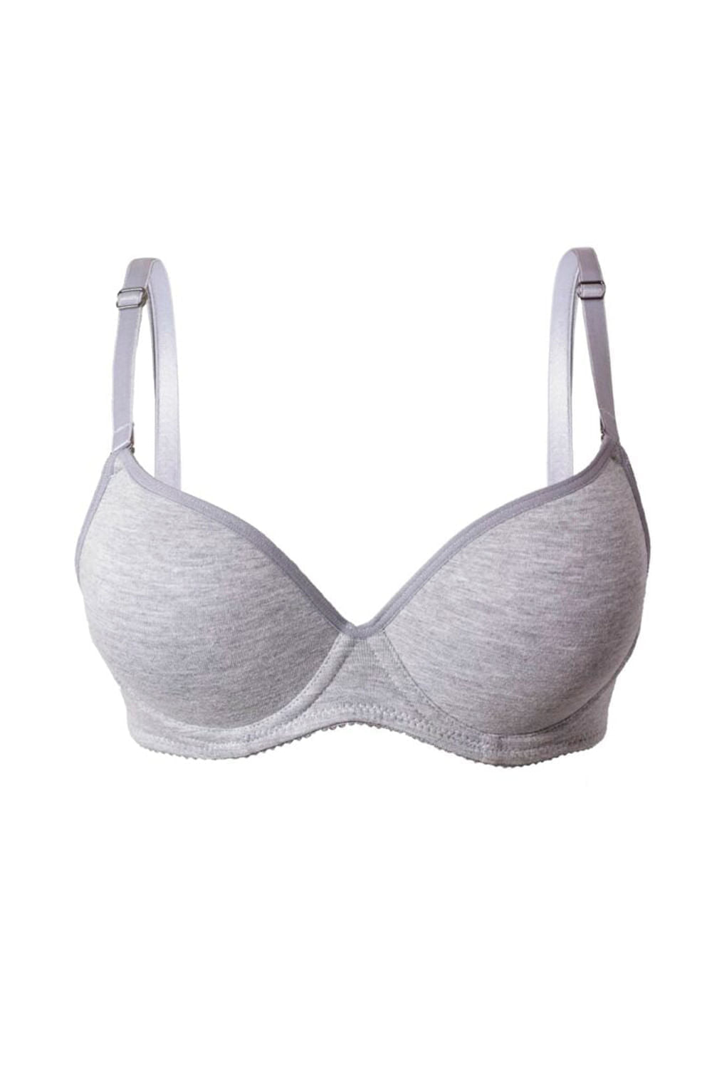 BRASIER MUJER MEDIA COPA UNICOLOR EN ALGODÓN