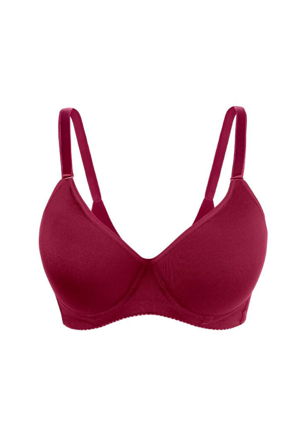 BRASIER MUJER MEDIA COPA UNICOLOR EN ALGODÓN
